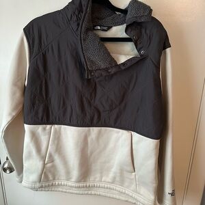 The North Face Black and Cream Jacket